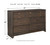 Brueban Rich Brown 7 Pc. Dresser, Mirror, California King Panel Bed with 2 Storage Drawers, 2 Nightstands