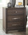 Brueban Rich Brown 7 Pc. Dresser, Mirror, California King Panel Bed with 2 Storage Drawers, 2 Nightstands