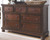 Porter Rustic Brown 7 Pc. Dresser, Mirror, California King Sleigh Bed with 2 Storage Drawers, 2 Nightstands
