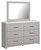 Cottenburg Light Gray/White 6 Pc. Dresser, Mirror, King Panel Bed, 2 Nightstands