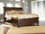 Porter Rustic Brown King Sleigh Bed with 2 Storage Drawers