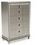 Chevanna Platinum Five Drawer Chest