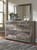 Derekson Multi Gray 9 Pc. Full Panel Bed with 6 Storage Drawers, Dresser, Mirror, Chest, Nightstand