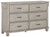 Hollentown Whitewash 3 Pc. Dresser, Mirror, Twin Panel Bed