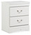 Anarasia White Two Drawer Night Stand