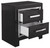 Kaydell Black Two Drawer Night Stand