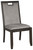 Hyndell Gray/Dark Brown Dining Upholstered Side Chair (2/CN)