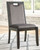 Hyndell Gray/Dark Brown Dining Upholstered Side Chair (2/CN)