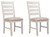 Skempton White/Light Brown Dining Upholstered Side Chair (Set of 2)