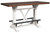 Valebeck White/Brown Rectangular Dining Room Counter Table