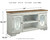 Realyn Chipped White XL TV Stand w/Fireplace Option