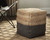 Sweed Natural/black Pouf Rectangular