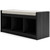 Yarlow Dark Gray Bench With 3 Open Storages