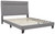 Adelloni Gray Queen Upholstered Hdbd/ftbd/roll Slats Button Tufting