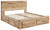 Hyanna Tan Queen Panel Bed With 6 Storage Drawers