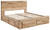 Hyanna Tan Queen Panel Bed With 4 Storage Drawers