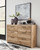 Hyanna Tan Six Drawer Dresser