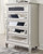 Lindenfield Champagne 6 Pc. Dresser, Mirror, Chest, King Panel Bed