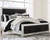 Lindenfield Black/silver 5 Pc. Dresser, Mirror, King Upholstered Bed