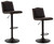 Gaddison Brown/black Tall Upholstered Swivel Barstool (2/cn)