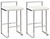 Madanere White/chrome Finish Tall Upholstered Stool (2/cn)