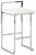 Madanere White/chrome Finish Tall Upholstered Stool (2/cn)