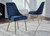 Wynora Blue/gold Finish Dining Upholstered Side Chair (2/cn)