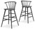 Otaska Black Tall Barstool (2/cn)