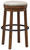 Valebeck Brown/black Tall Upholstered Swivel Stool (1/cn)