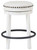 Valebeck White/black Upholstered Swivel Stool (1/cn)