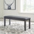 Myshanna Gray Upholstered Bench