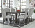 Jeanette Dark Brown 7 Pc. Dining Room Table, 6 Side Chairs