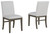 Anibecca Gray/off White Dining Upholstered Side Chair (2/cn)