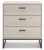 Socalle Light Natural Three Drawer Chest Vinyl-wrapped