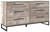 Neilsville Whitewash Six Drawer Dresser Vinyl-wrapped