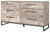 Neilsville Whitewash Six Drawer Dresser Vinyl-wrapped