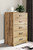 Larstin Brown Five Drawer Chest