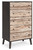 Piperton Two-tone Brown/black Five Drawer Chest