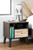 Piperton Brown / Black One Drawer Night Stand Vinyl-wrapped