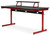 Lynxtyn Red/black Home Office Desk With Raised Monitor Stand