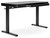 Lynxtyn Black Adjustable Height Desk With Drawer