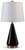 Ackson Black/brass Finish Ceramic Table Lamp (2/cn)