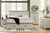 Brewgan Antique White 5 Pc. Dresser, Mirror, California King Panel Storage Bed