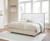 Wendora Bisque / White California King Upholstered Bed 4 Pc. Dresser, Mirror, Cal King Bed