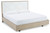 Wendora Bisque / White California King Upholstered Bed 4 Pc. Dresser, Mirror, Cal King Bed