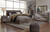 Derekson Multi Gray King Panel Bed With 4 Storage Drawers 8 Pc. Dresser, Mirror, Chest, King Bed