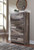 Derekson Multi Gray Queen Panel Bed With 4 Storage Drawers 8 Pc. Dresser, Mirror, Chest, Queen Bed