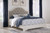 Brollyn White / Brown / Beige California King Upholstered Panel Bed