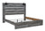 Baystorm Gray King Panel Bed Footboard Slat