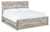 Hodanna Whitewash King Crossbuck Panel Bed